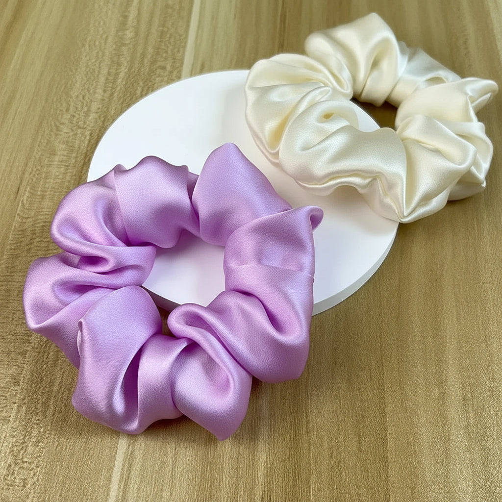 Scrunchies de Seda Luxe™ | Ligas Antifrizz y Suaves | Cuidado Capilar de Lujo