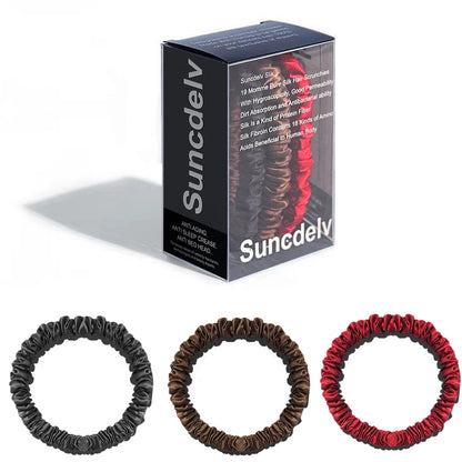 Set Scrunchies de Seda™ | Coleteros de Seda Premium Antifrizz para Mujer
