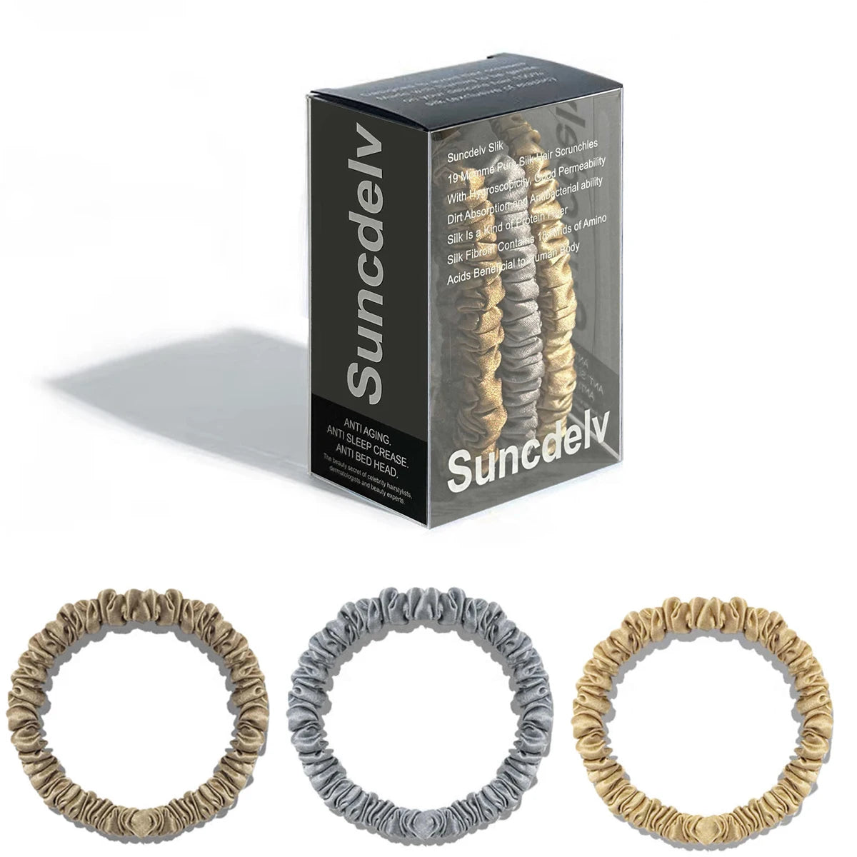 Set Scrunchies de Seda™ | Coleteros de Seda Premium Antifrizz para Mujer