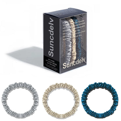 Set Scrunchies de Seda™ | Coleteros de Seda Premium Antifrizz para Mujer