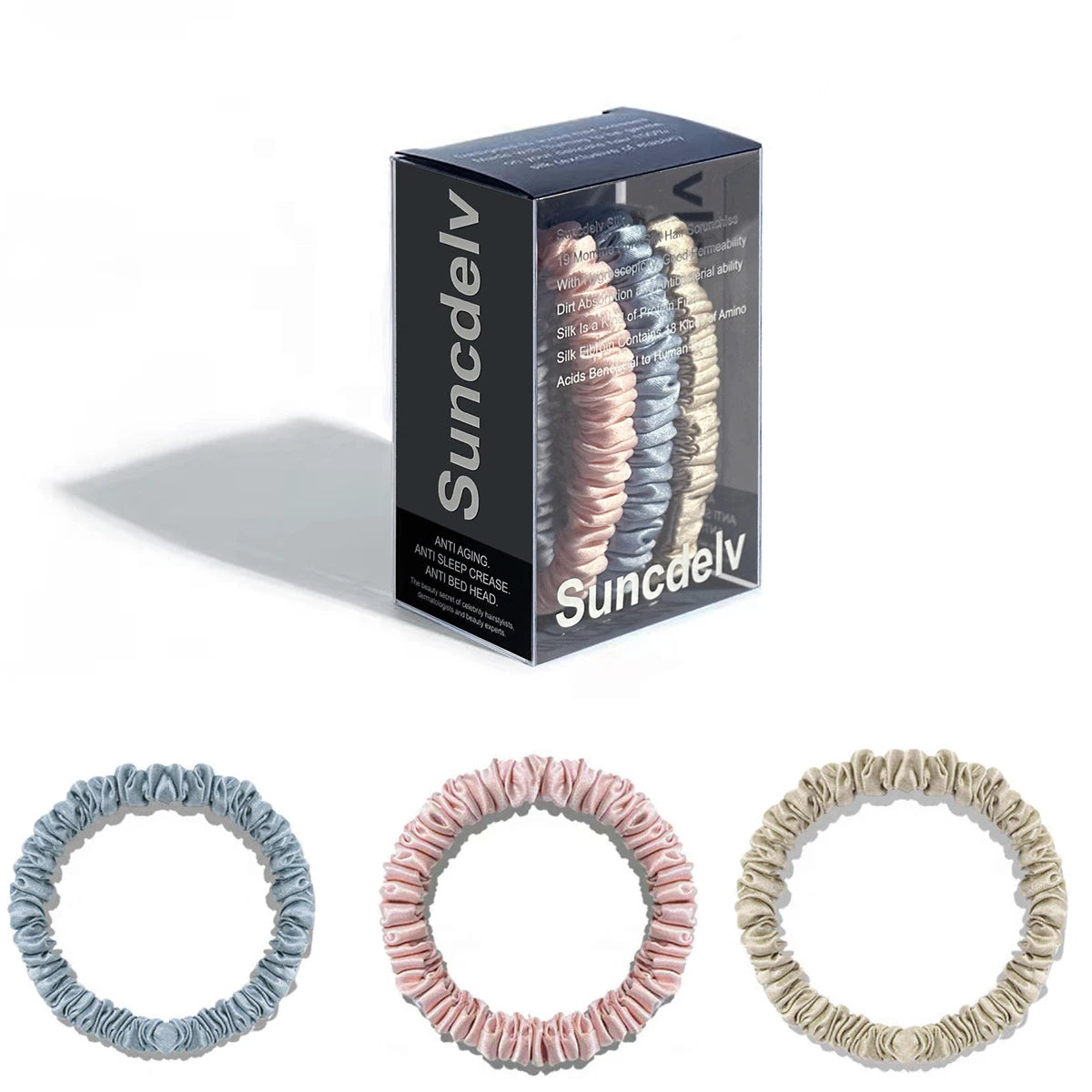 Set Scrunchies de Seda™ | Coleteros de Seda Premium Antifrizz para Mujer