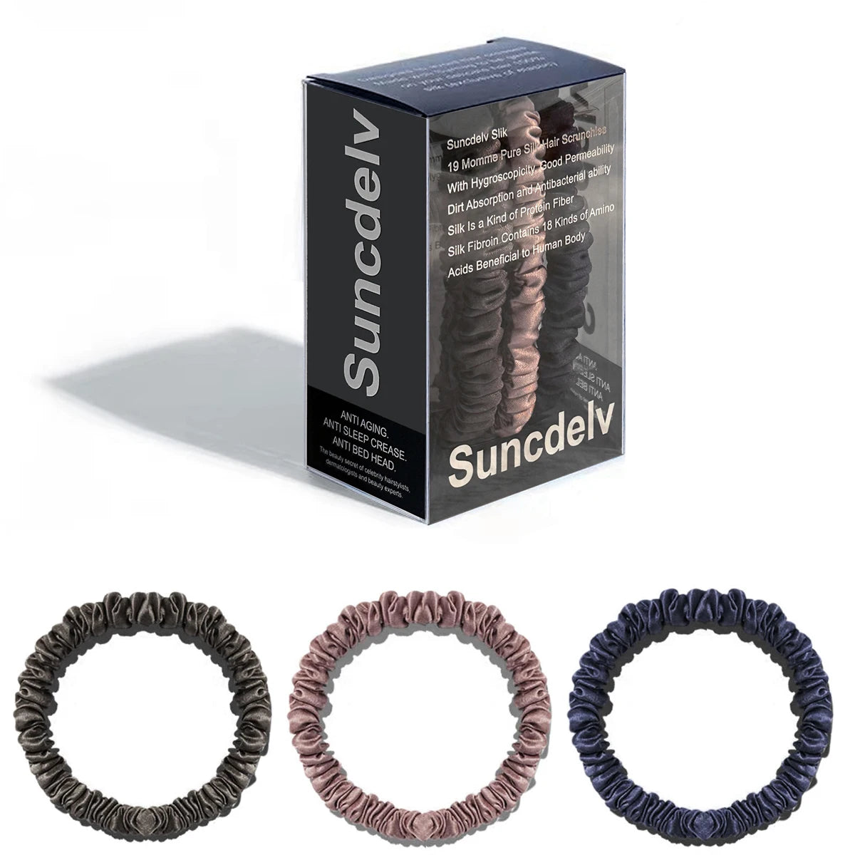 Set Scrunchies de Seda™ | Coleteros de Seda Premium Antifrizz para Mujer