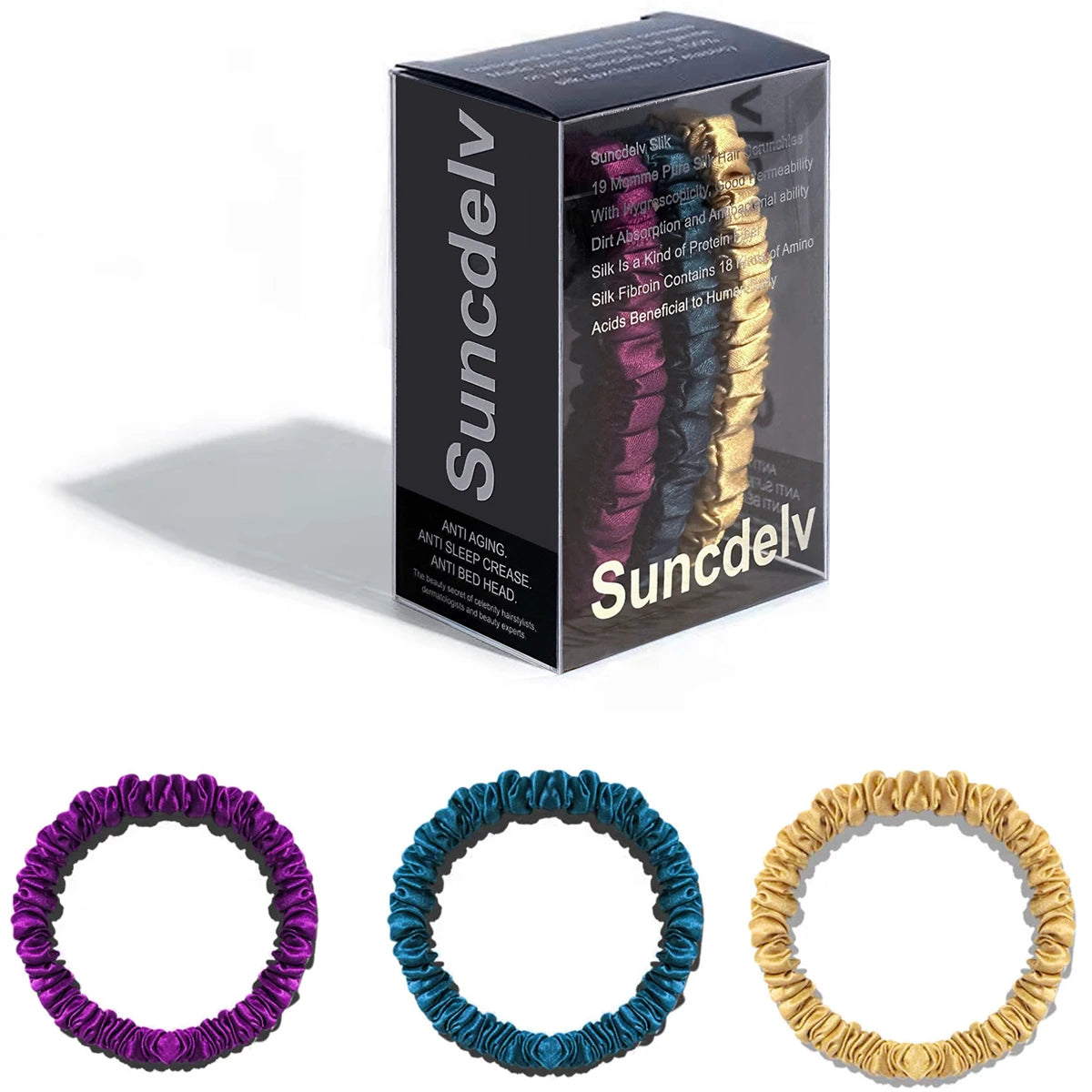 Set Scrunchies de Seda™ | Coleteros de Seda Premium Antifrizz para Mujer