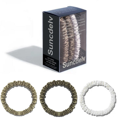 Set Scrunchies de Seda™ | Coleteros de Seda Premium Antifrizz para Mujer