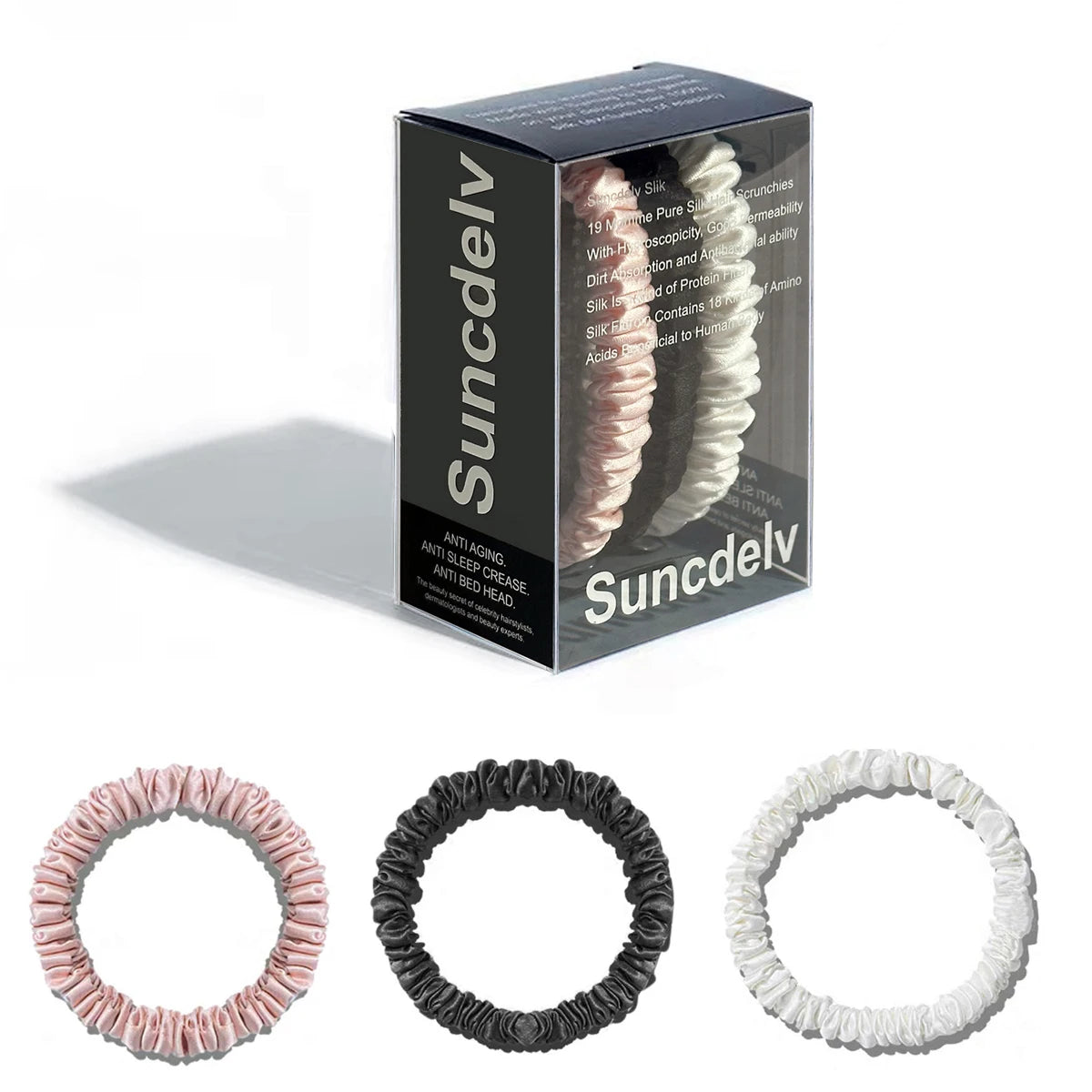 Set Scrunchies de Seda™ | Coleteros de Seda Premium Antifrizz para Mujer