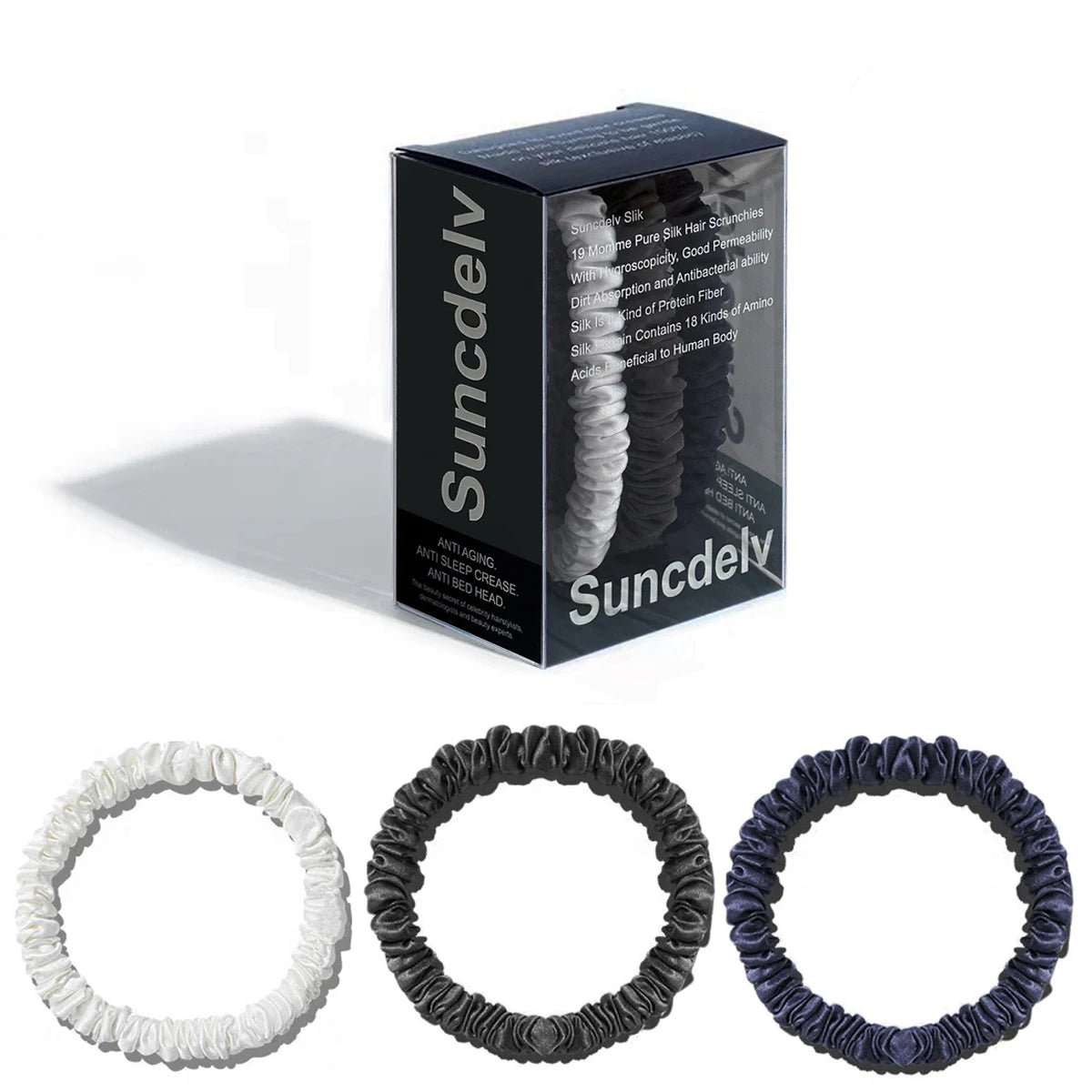 Set Scrunchies de Seda™ | Coleteros de Seda Premium Antifrizz para Mujer