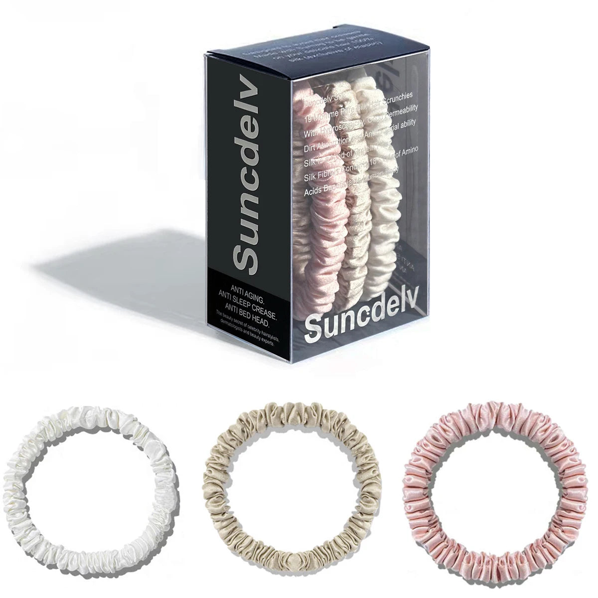 Set Scrunchies de Seda™ | Coleteros de Seda Premium Antifrizz para Mujer
