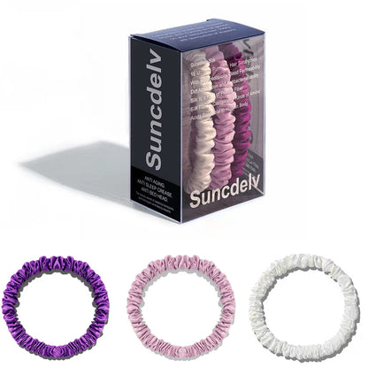 Set Scrunchies de Seda™ | Coleteros de Seda Premium Antifrizz para Mujer