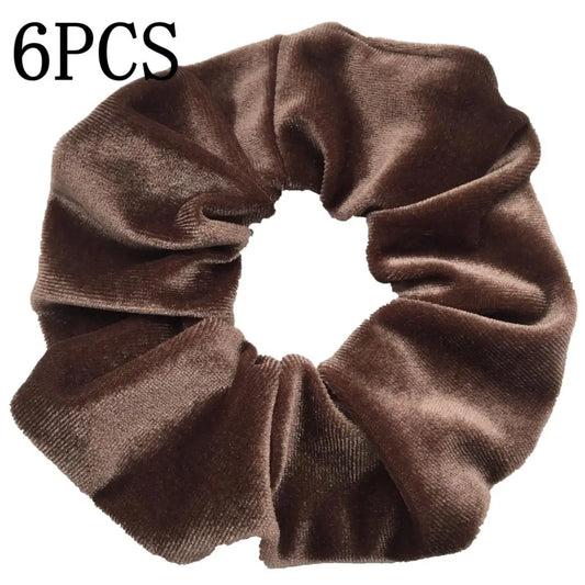 Pack de 6 Scrunchies de Terciopelo – Estampado Leopardo y Colores Neón