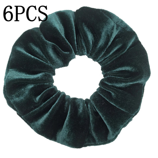 Pack de 6 Scrunchies de Terciopelo – Estampado Leopardo y Colores Neón