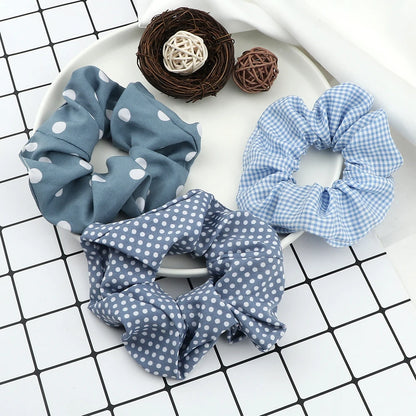 Set de 3 Scrunchies Estampados – Estilo Coreano para Peinados Elegantes