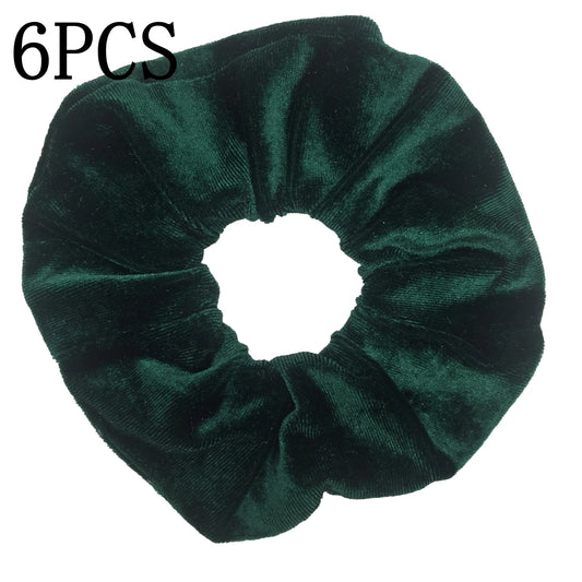 Pack de 6 Scrunchies de Terciopelo – Estampado Leopardo y Colores Neón