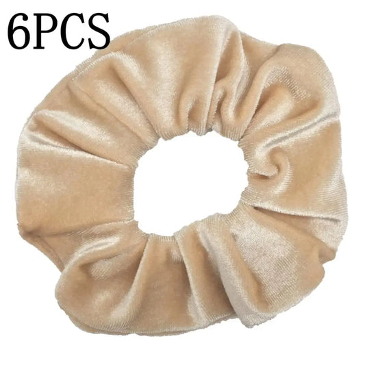 Pack de 6 Scrunchies de Terciopelo – Estampado Leopardo y Colores Neón