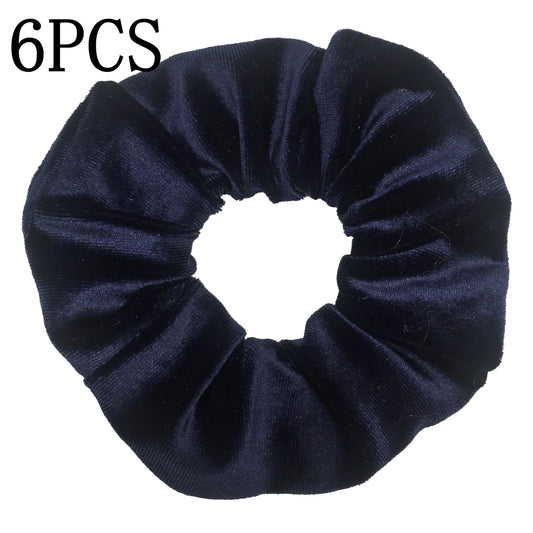 Pack de 6 Scrunchies de Terciopelo – Estampado Leopardo y Colores Neón