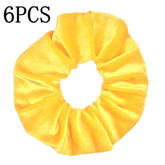 Pack de 6 Scrunchies de Terciopelo – Estampado Leopardo y Colores Neón