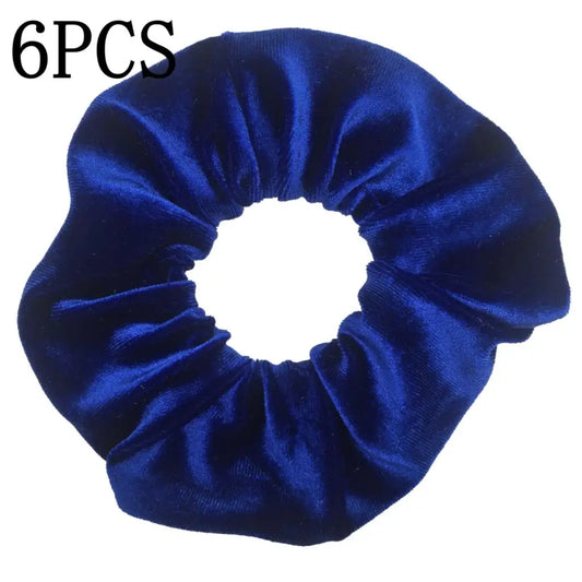 Pack de 6 Scrunchies de Terciopelo – Estampado Leopardo y Colores Neón