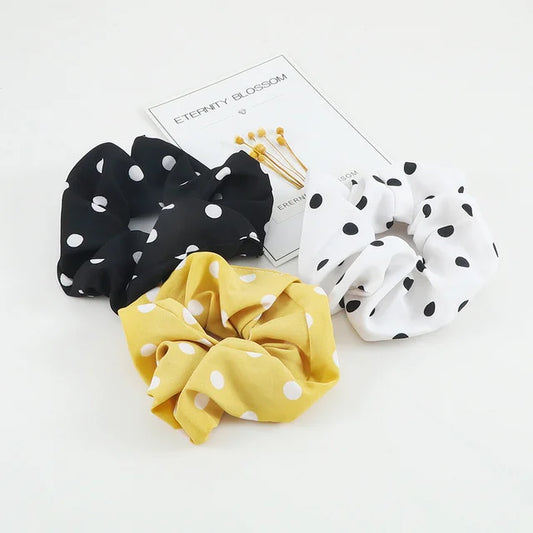 Set de 3 Scrunchies Estampados – Estilo Coreano para Peinados Elegantes