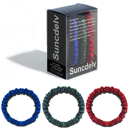 Set Scrunchies de Seda™ | Coleteros de Seda Premium Antifrizz para Mujer