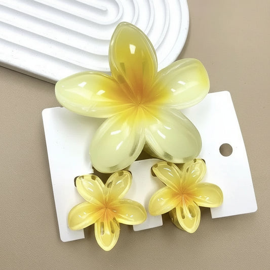 Pack de 3 Pinzas Florales en Degradé – Accesorios para Peinados y Cola de Caballo