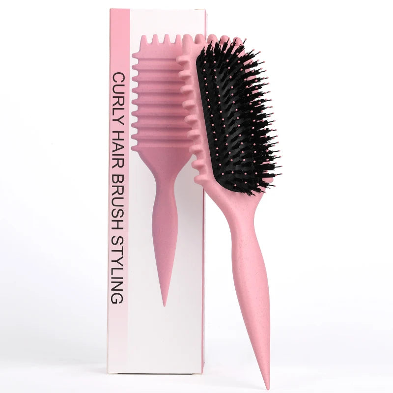 Cepillo Profesional para Cabello Rizado | Brush de Definición y Moldeado | Reduce Tirones para Hombres y Mujeres