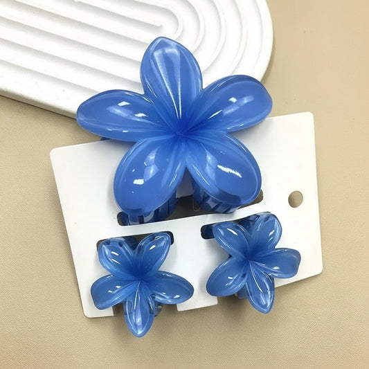 Pack de 3 Pinzas Florales en Degradé – Accesorios para Peinados y Cola de Caballo