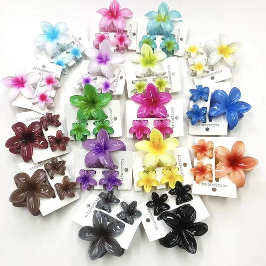 Pack de 3 Pinzas Florales en Degradé – Accesorios para Peinados y Cola de Caballo