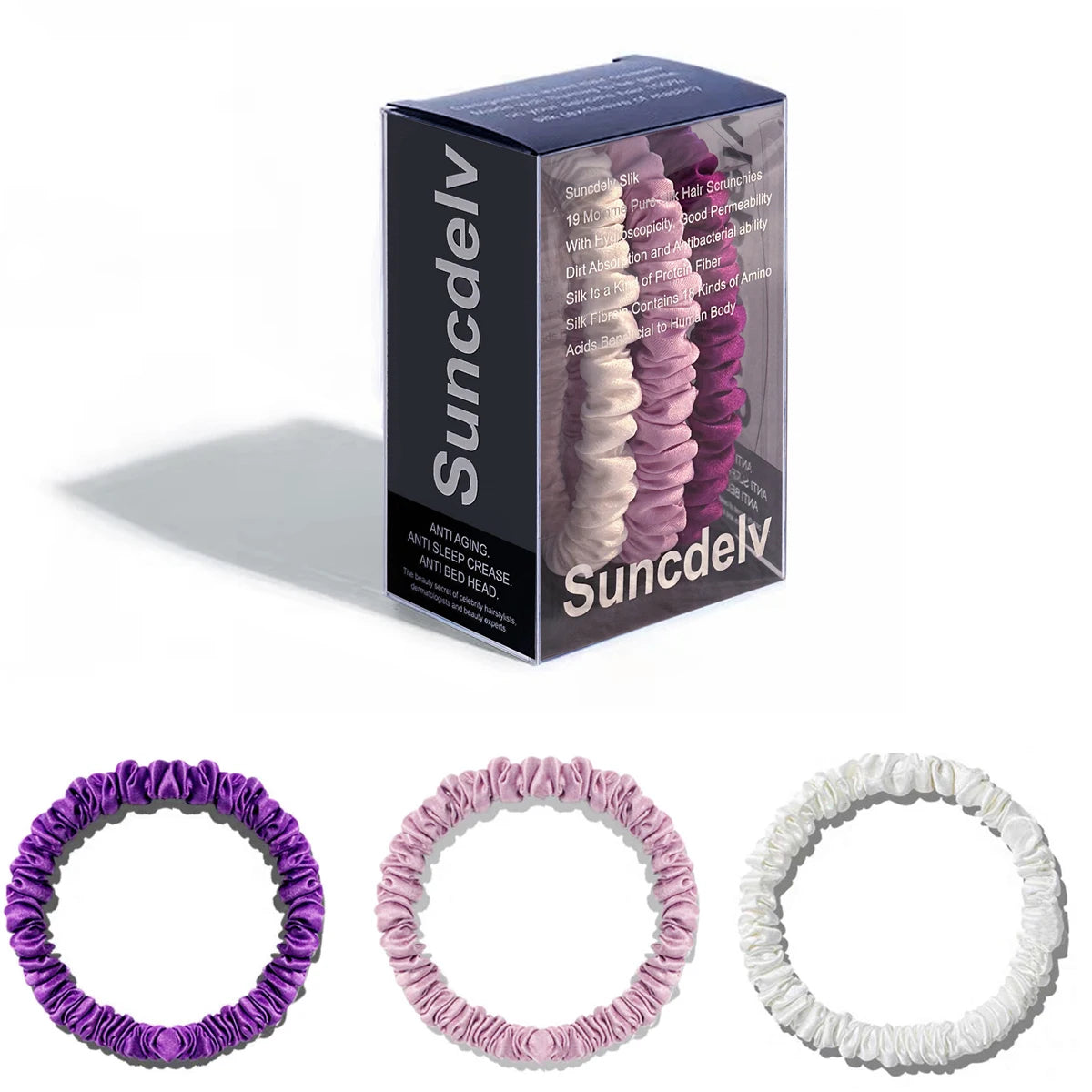 Set Scrunchies de Seda™ | Coleteros de Seda Premium Antifrizz para Mujer