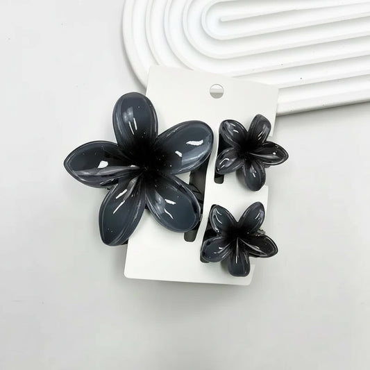Pack de 3 Pinzas Florales en Degradé – Accesorios para Peinados y Cola de Caballo