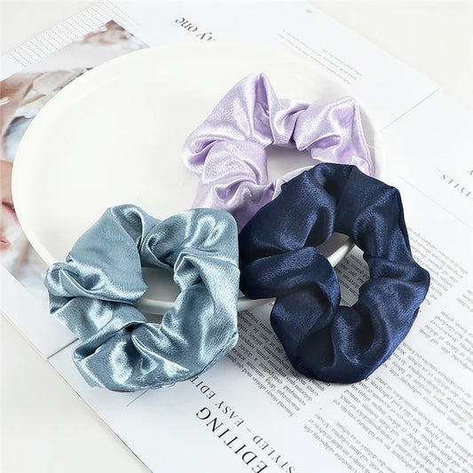 Set de 3 Scrunchies Estampados – Estilo Coreano para Peinados Elegantes
