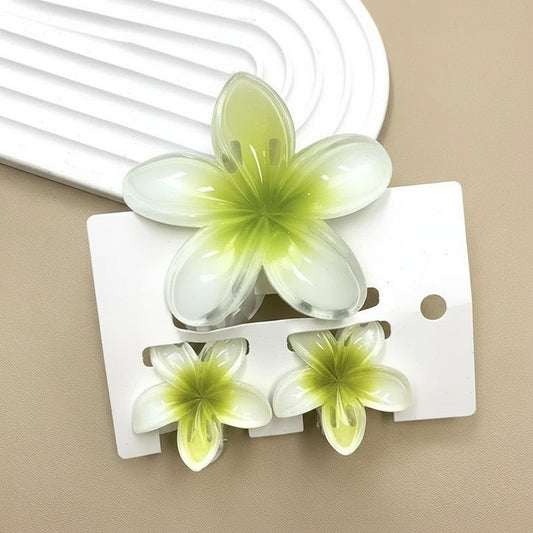 Pack de 3 Pinzas Florales en Degradé – Accesorios para Peinados y Cola de Caballo