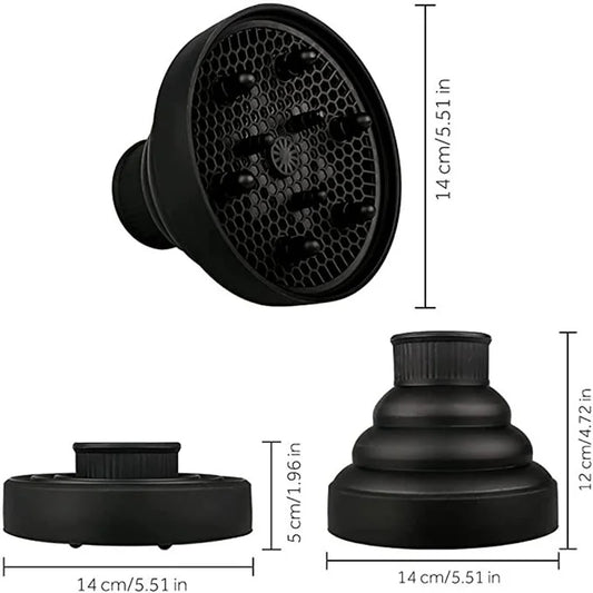 Difusor de cachos dobrável de silicone™ | Leve, compacto e perfeito para viagens