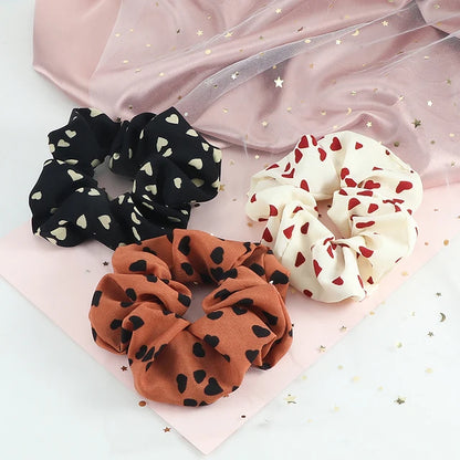 Set de 3 Scrunchies Estampados – Estilo Coreano para Peinados Elegantes