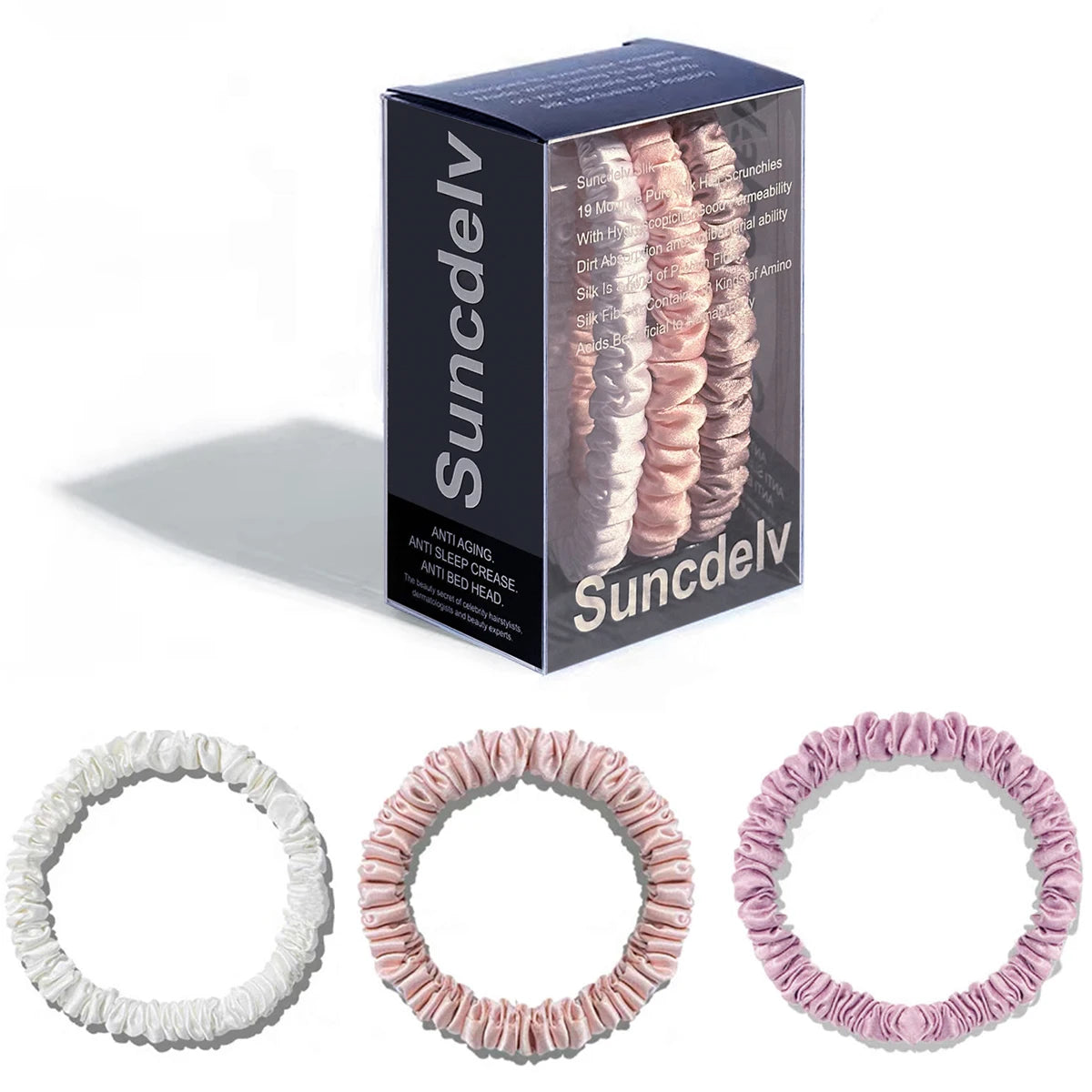 Set Scrunchies de Seda™ | Coleteros de Seda Premium Antifrizz para Mujer