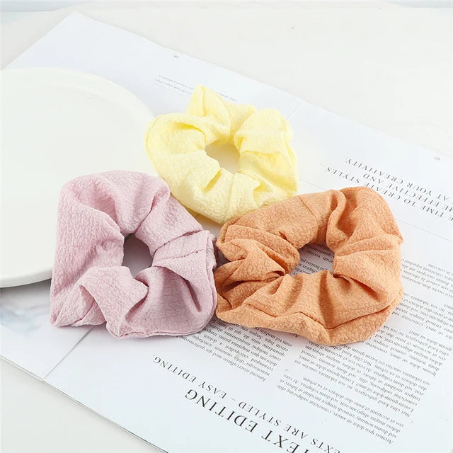 Set de 3 Scrunchies Estampados – Estilo Coreano para Peinados Elegantes