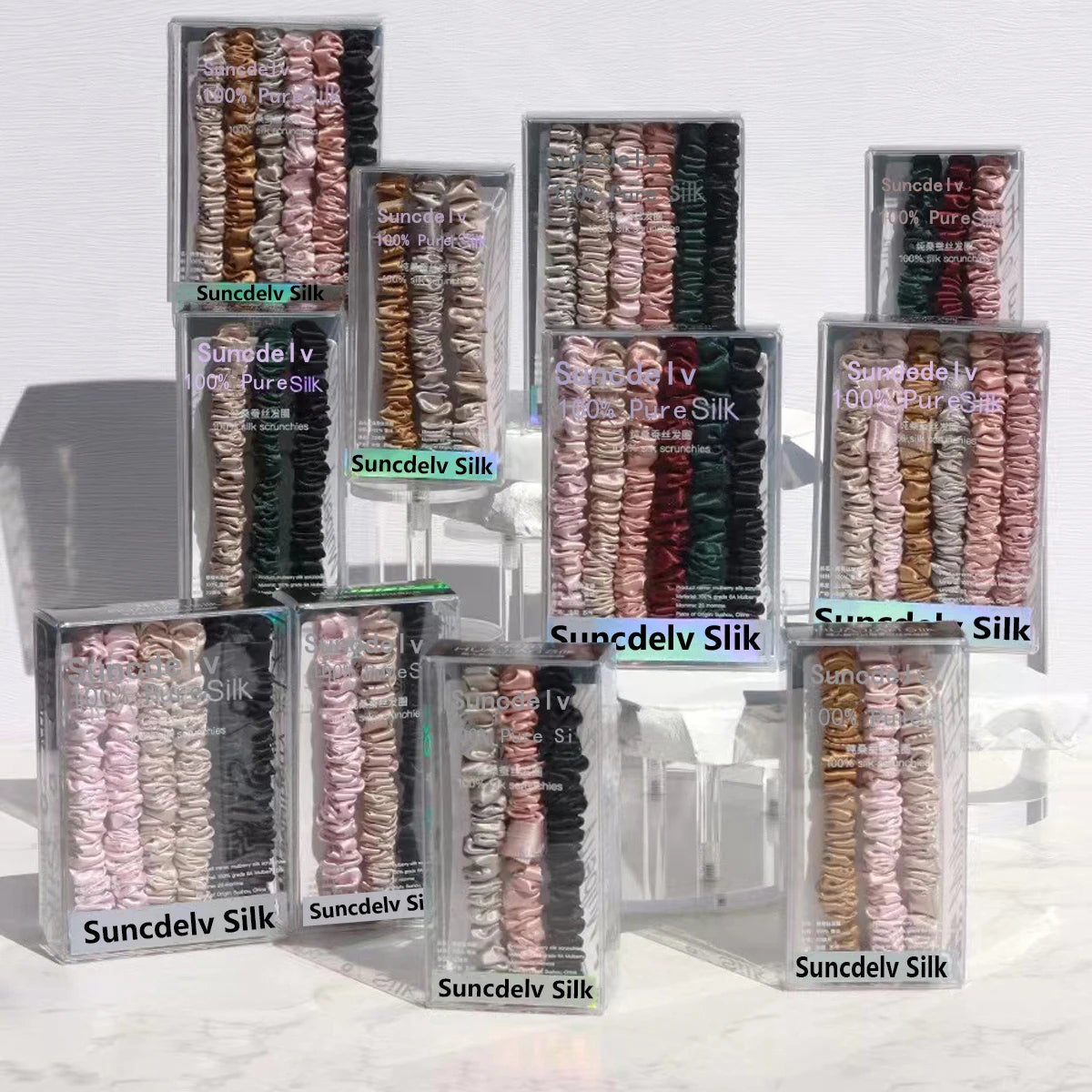 Set Scrunchies de Seda™ | Coleteros de Seda Premium Antifrizz para Mujer
