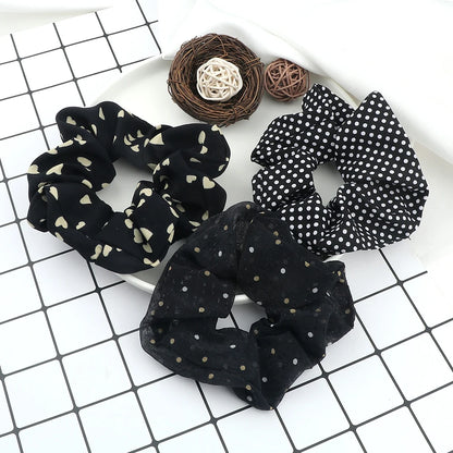 Set de 3 Scrunchies Estampados – Estilo Coreano para Peinados Elegantes
