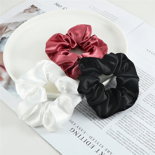 Set de 3 Scrunchies Estampados – Estilo Coreano para Peinados Elegantes