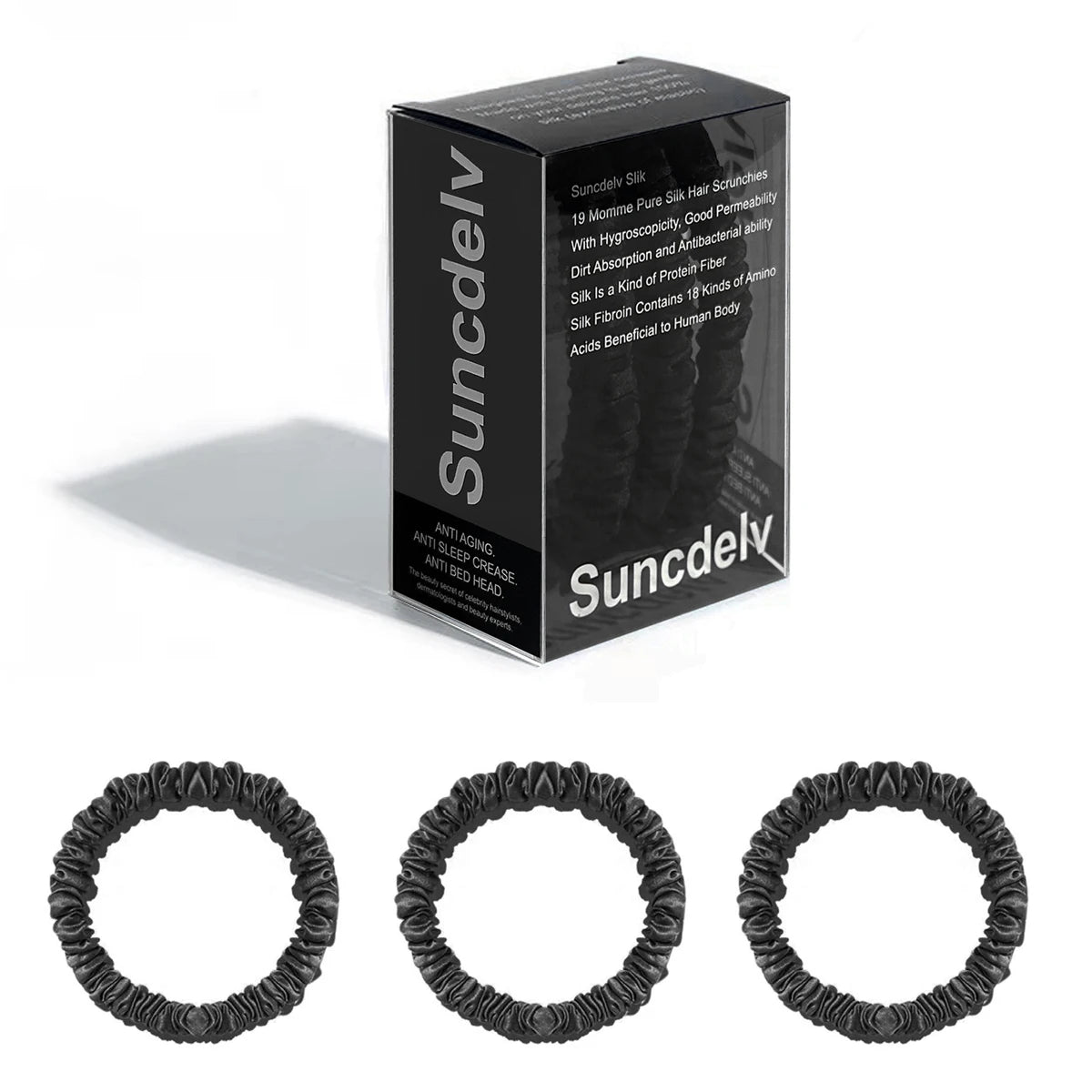 Set Scrunchies de Seda™ | Coleteros de Seda Premium Antifrizz para Mujer