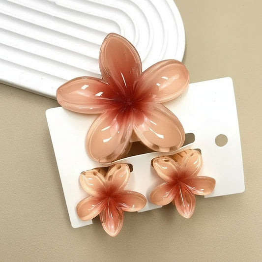 Pack de 3 Pinzas Florales en Degradé – Accesorios para Peinados y Cola de Caballo