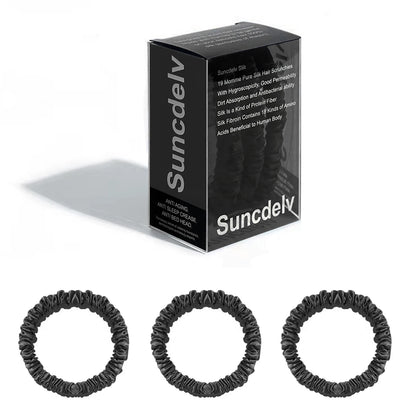 Set Scrunchies de Seda™ | Coleteros de Seda Premium Antifrizz para Mujer