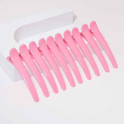 Pack de 10 Clips de Plástico Tipo Dientes de Pato | Pinzas Antideslizantes para Peinar y Sujetar Cabello Grueso