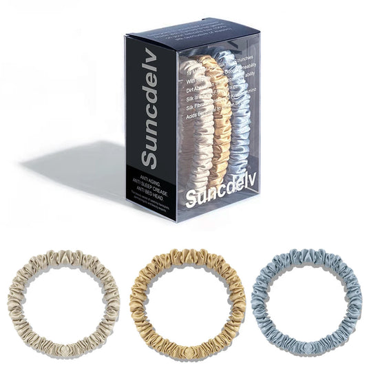 Set Scrunchies de Seda™ | Coleteros de Seda Premium Antifrizz para Mujer