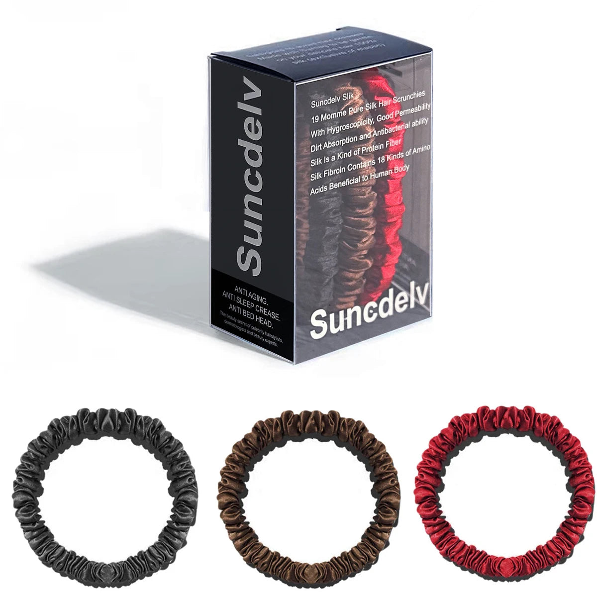 Set Scrunchies de Seda™ | Coleteros de Seda Premium Antifrizz para Mujer