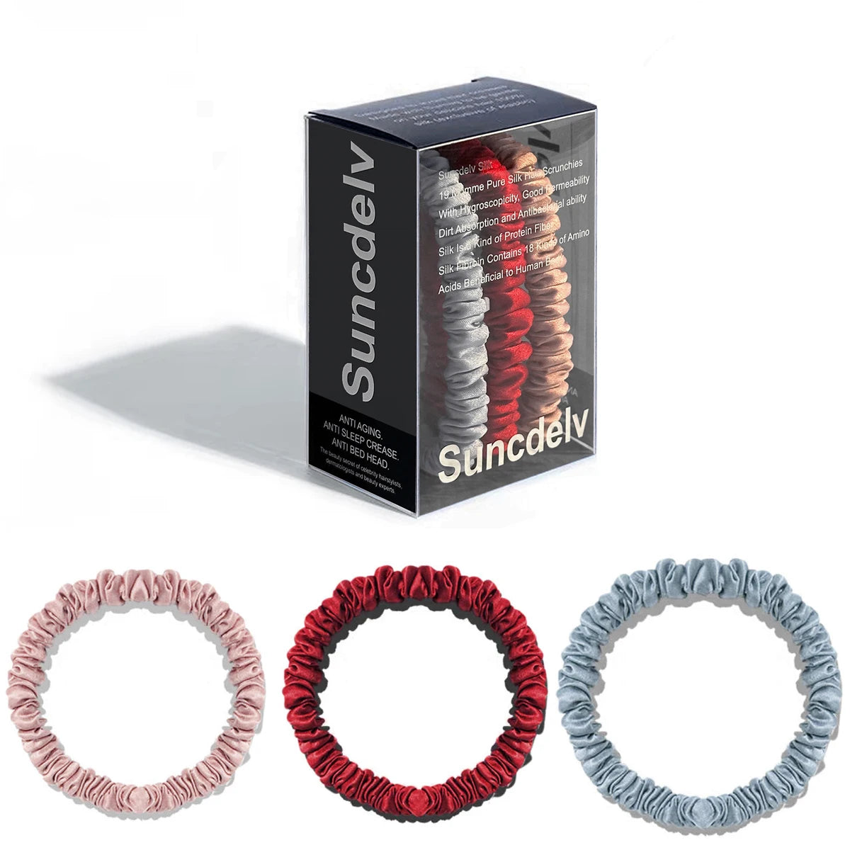 Set Scrunchies de Seda™ | Coleteros de Seda Premium Antifrizz para Mujer