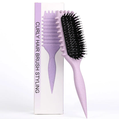 Cepillo Profesional para Cabello Rizado | Brush de Definición y Moldeado | Reduce Tirones para Hombres y Mujeres