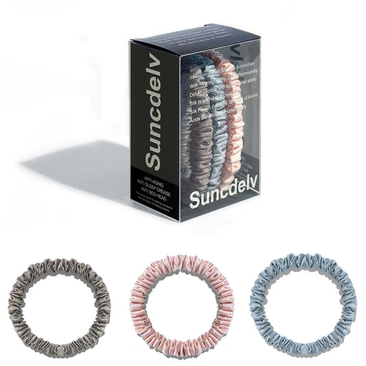 Set Scrunchies de Seda™ | Coleteros de Seda Premium Antifrizz para Mujer