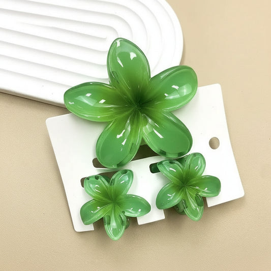 Pack de 3 Pinzas Florales en Degradé – Accesorios para Peinados y Cola de Caballo