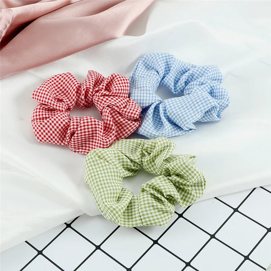 Set de 3 Scrunchies Estampados – Estilo Coreano para Peinados Elegantes