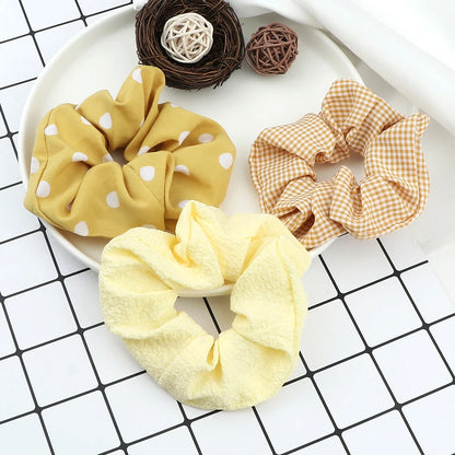 Set de 3 Scrunchies Estampados – Estilo Coreano para Peinados Elegantes