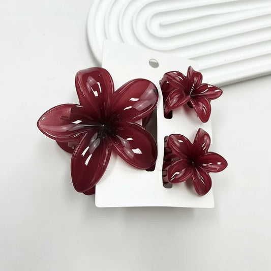 Pack de 3 Pinzas Florales en Degradé – Accesorios para Peinados y Cola de Caballo